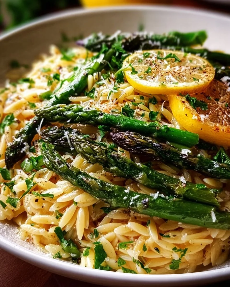 Lemon Asparagus Orzo