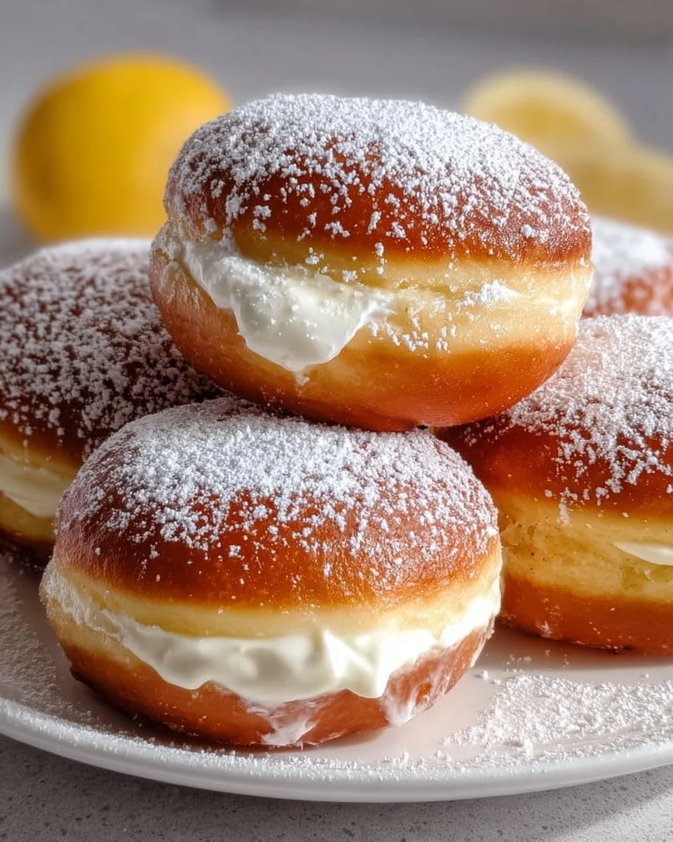 Lemon Cream-Filled Donuts