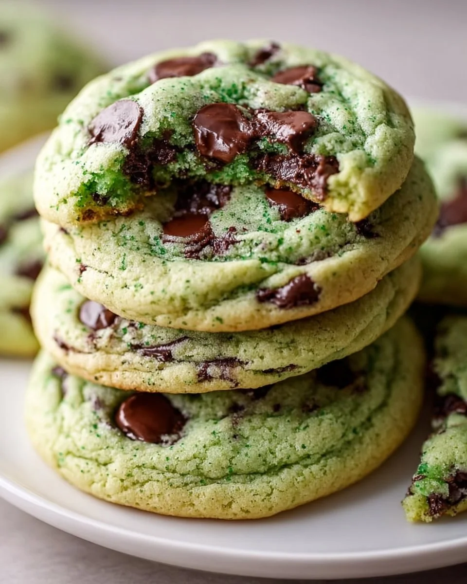 Mint Chocolate Chip Cookies