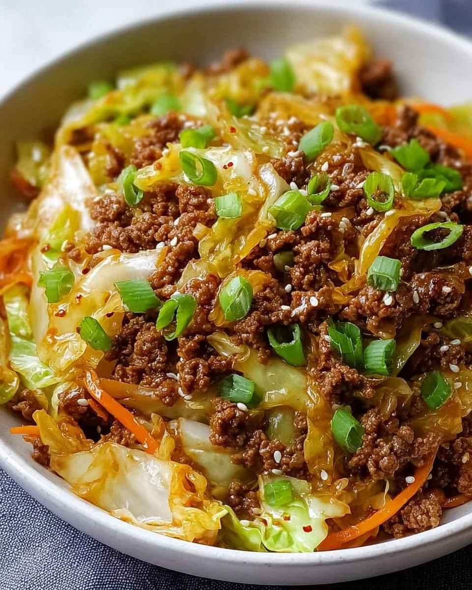 Mongolian Ground Beef Cabbage for a Healthy Dinner Delight