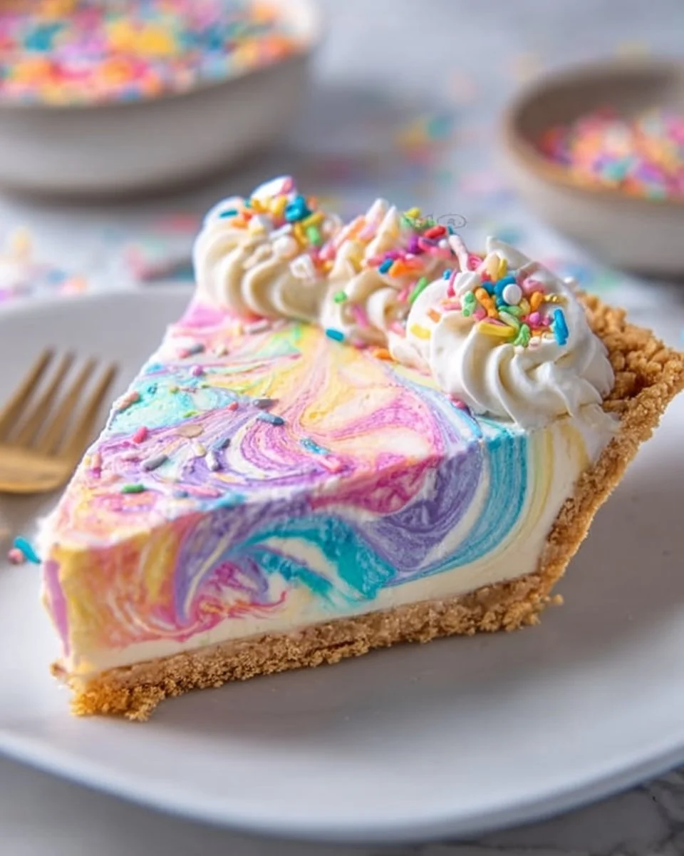 No-Bake Easter Swirl Pie