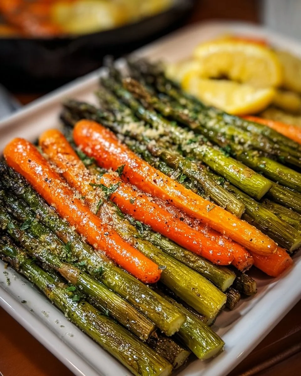 Oven-Roasted Asparagus and Carrot Medley
