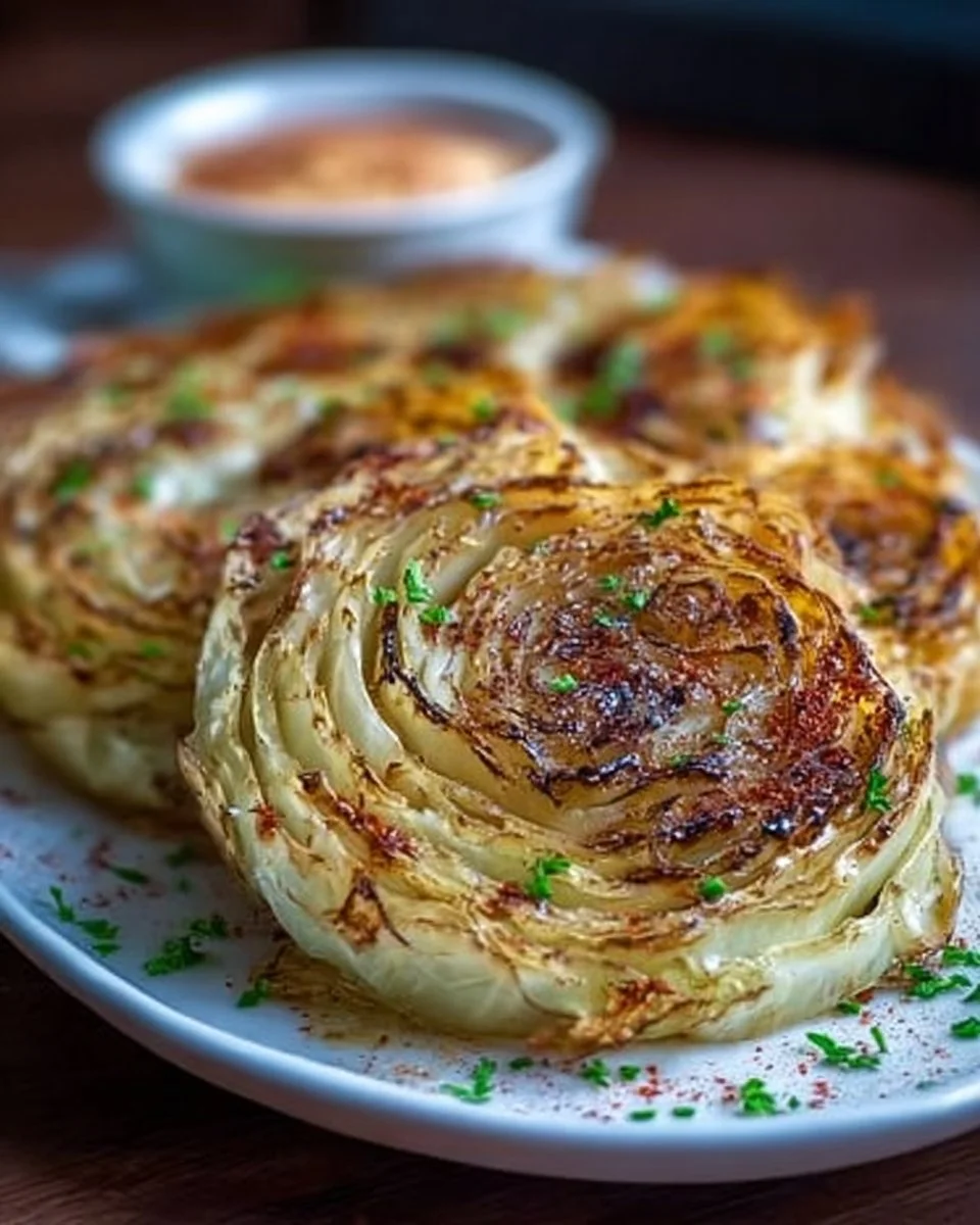Oven Roasted Garlic Cabbage Steaks
