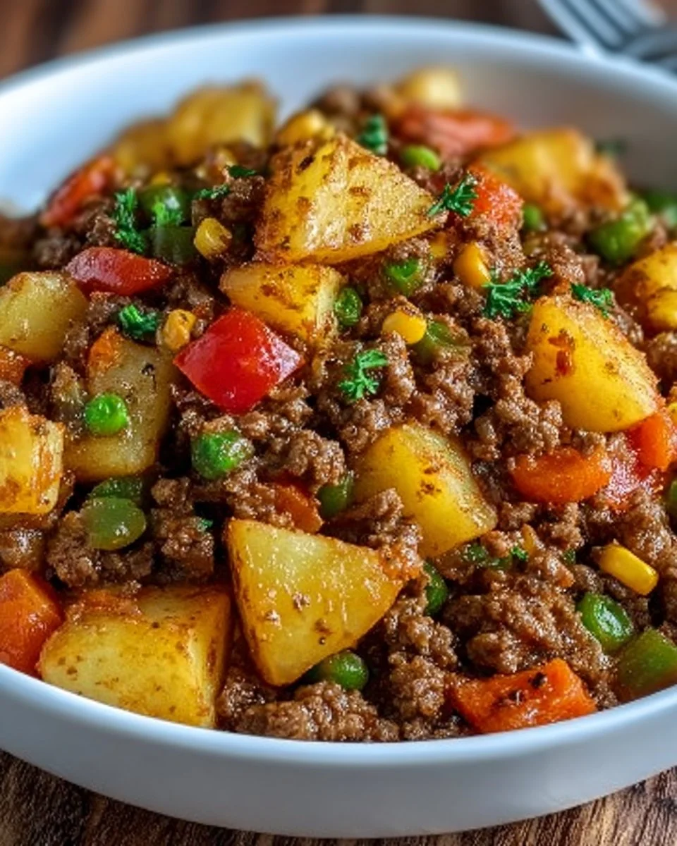 Slow Cooker Hamburger Hash