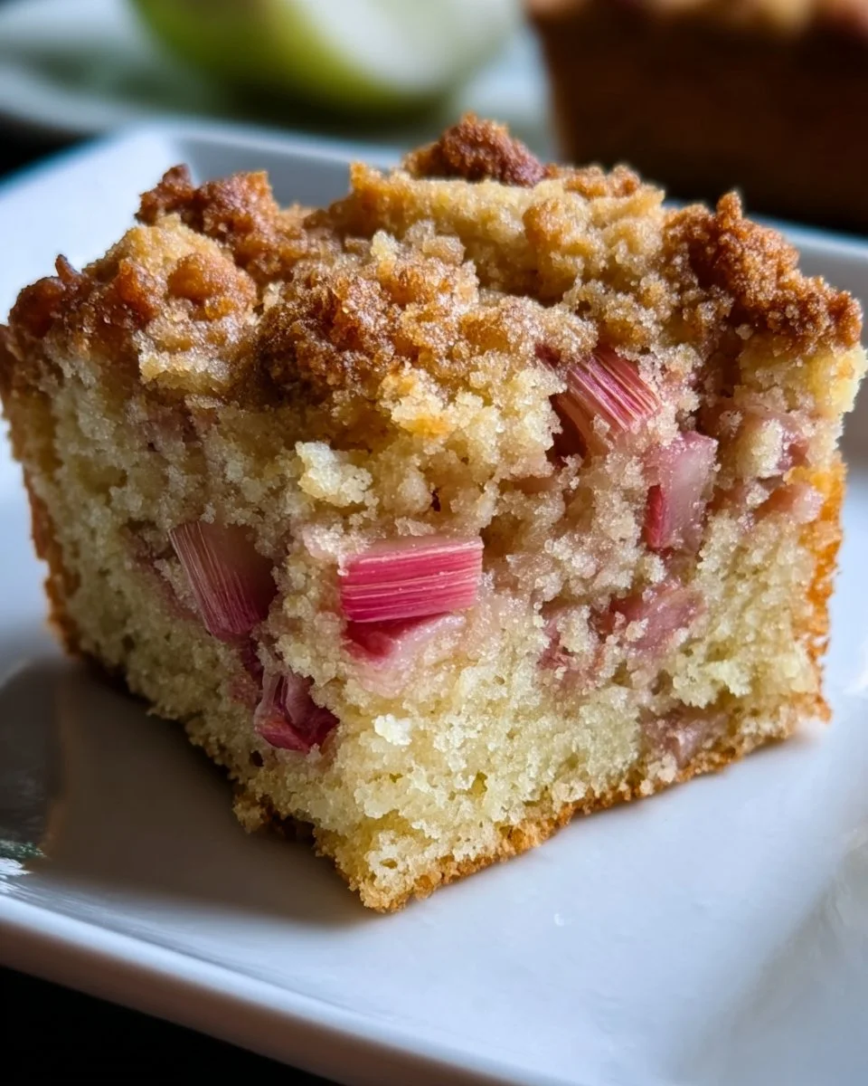 Sour Cream Rhubarb Coffee Cake