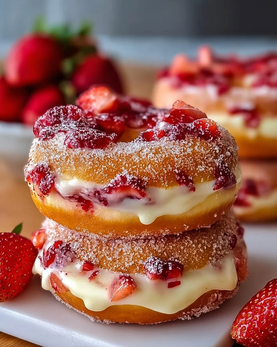 Strawberry Cheesecake Donuts