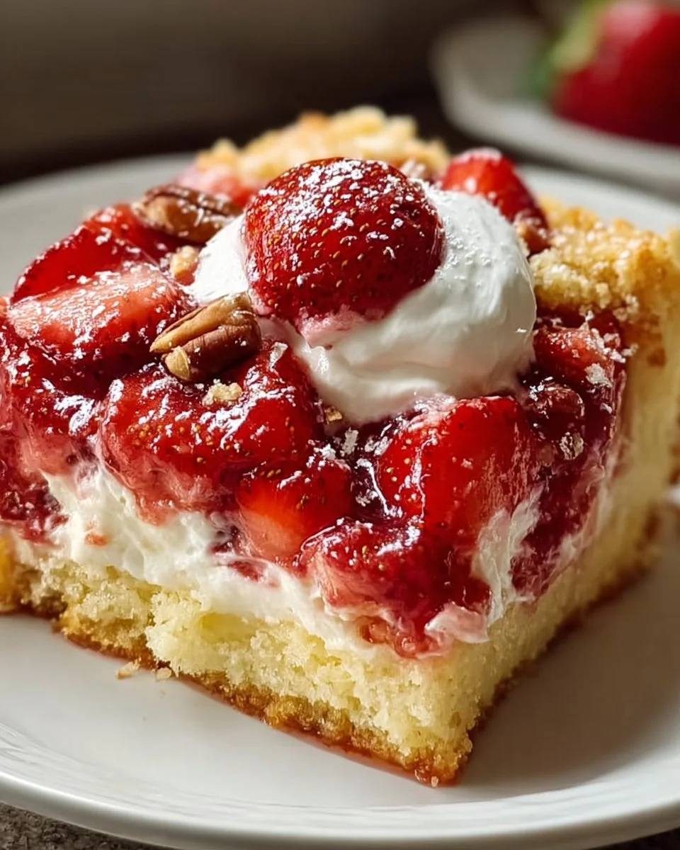 Strawberry Cheesecake Dump Cake