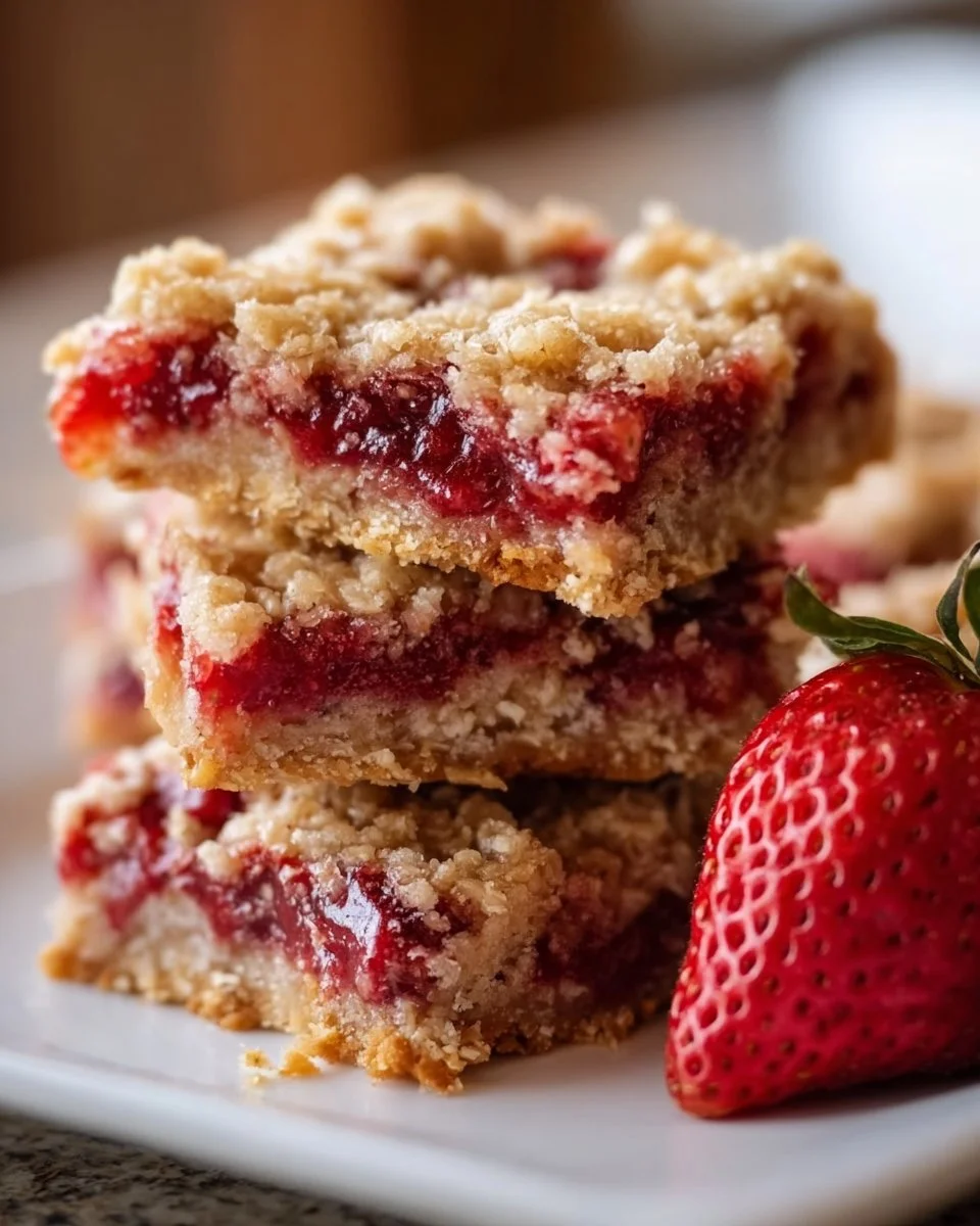 Strawberry Oatmeal Bars