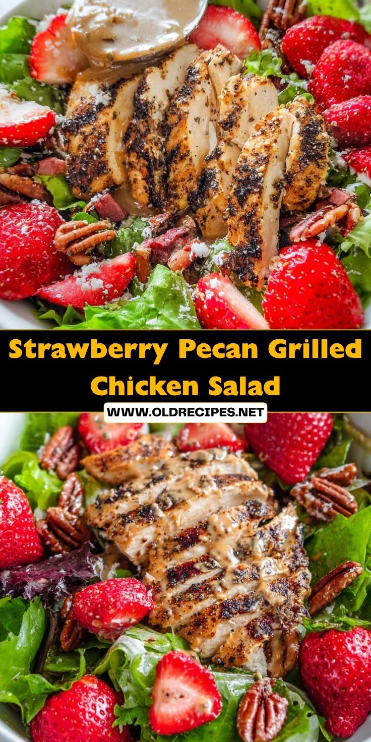 Strawberry Pecan Grilled Chicken Salad