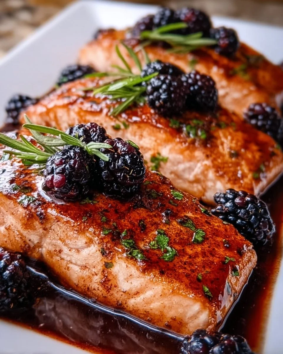 Bourbon Blackberry Salmon
