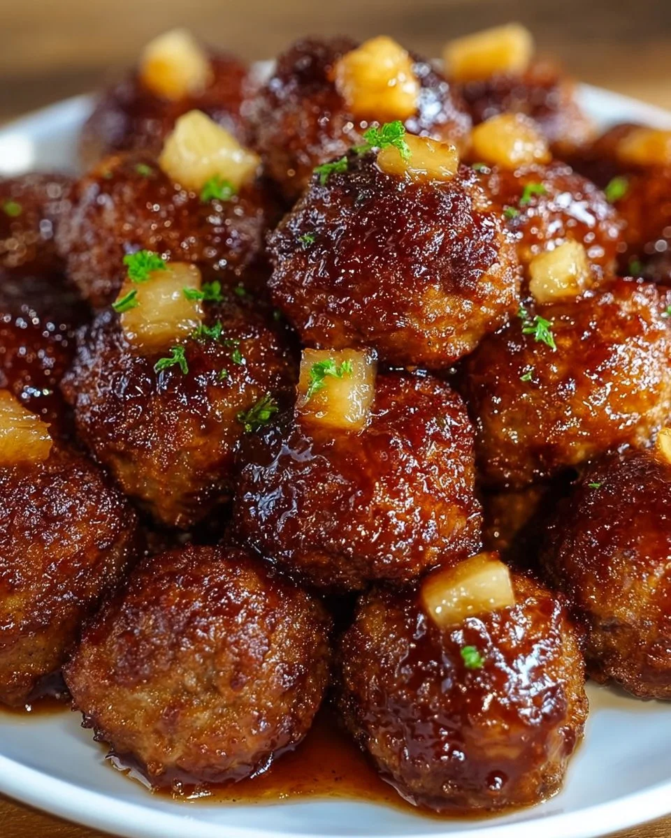 Delicious brown sugar meatball bites served on a platter