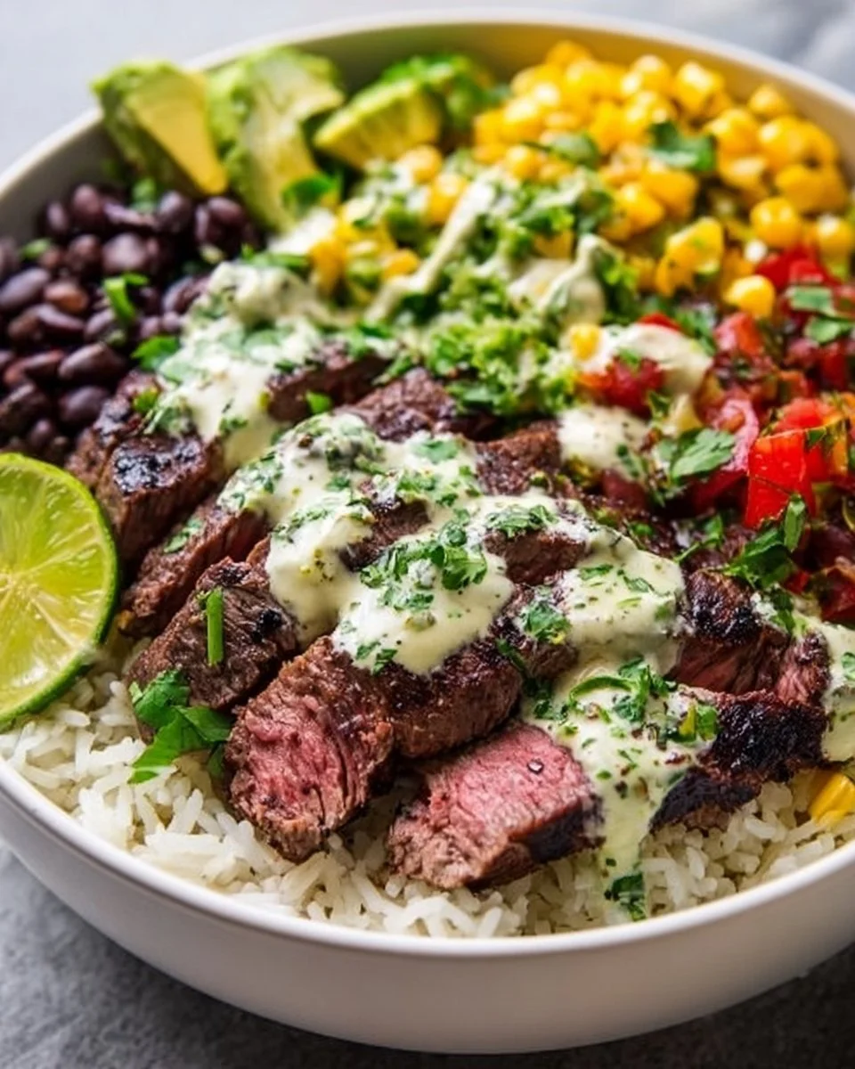 Cilantro Lime Steak Bowls