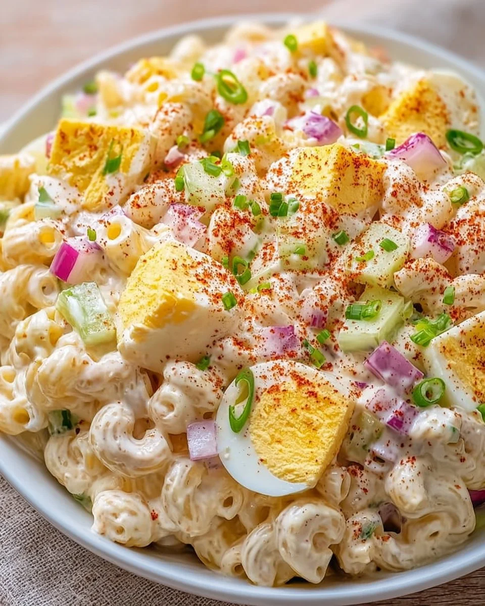 Creamy Deviled Egg Macaroni Salad 🥚