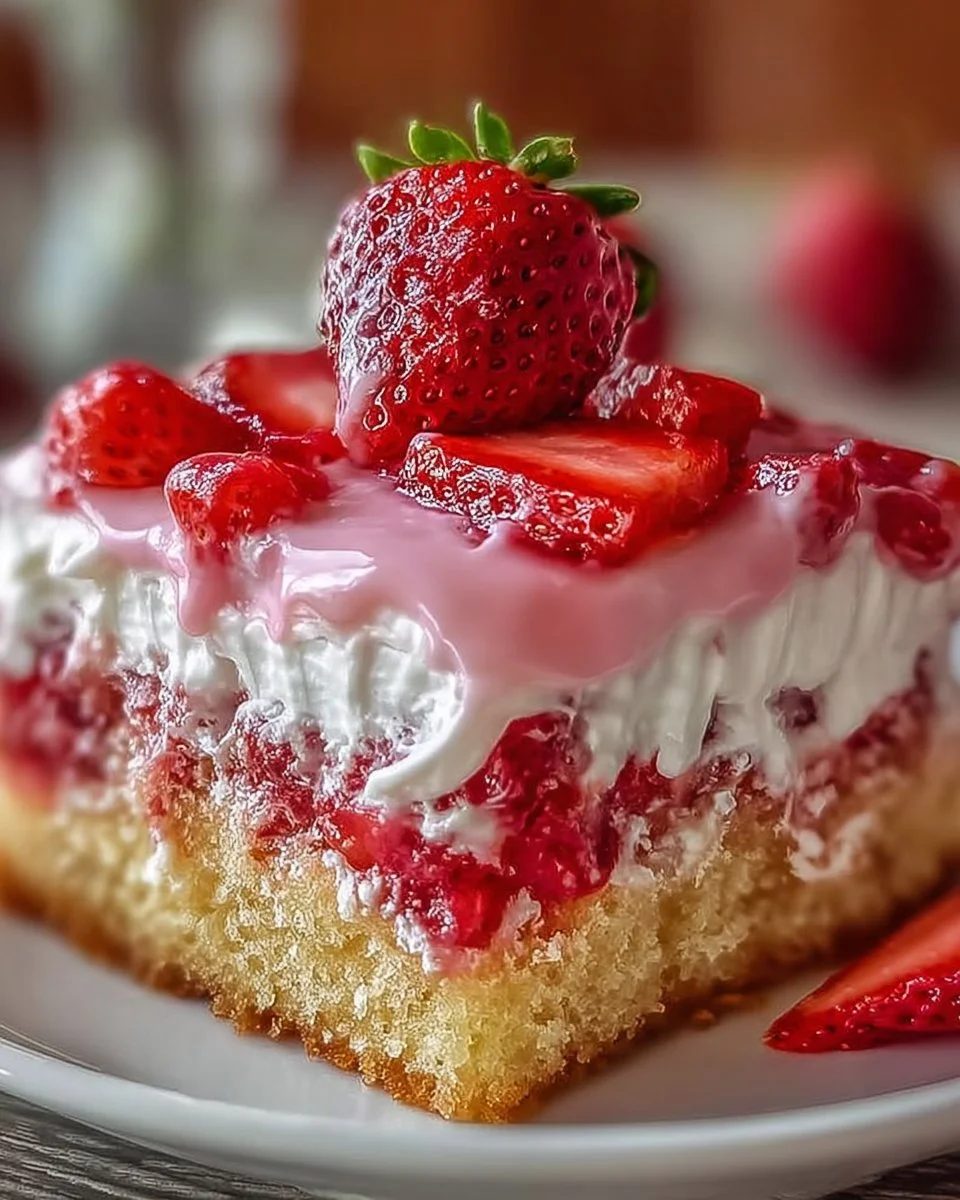 Decadent Strawberry Honeybun Cake with Creamy Icing Bliss