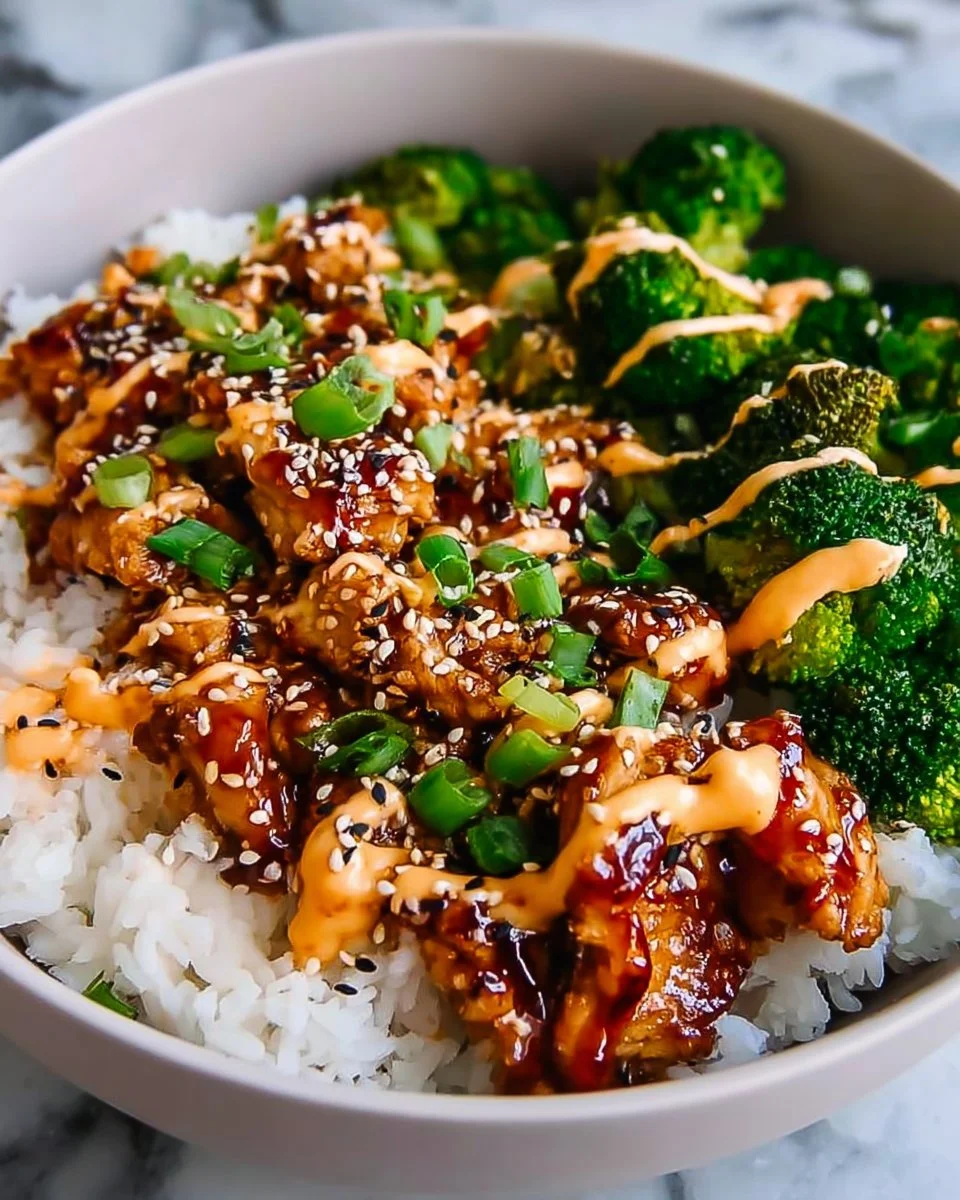 Delicious Sticky Chicken Rice Bowls