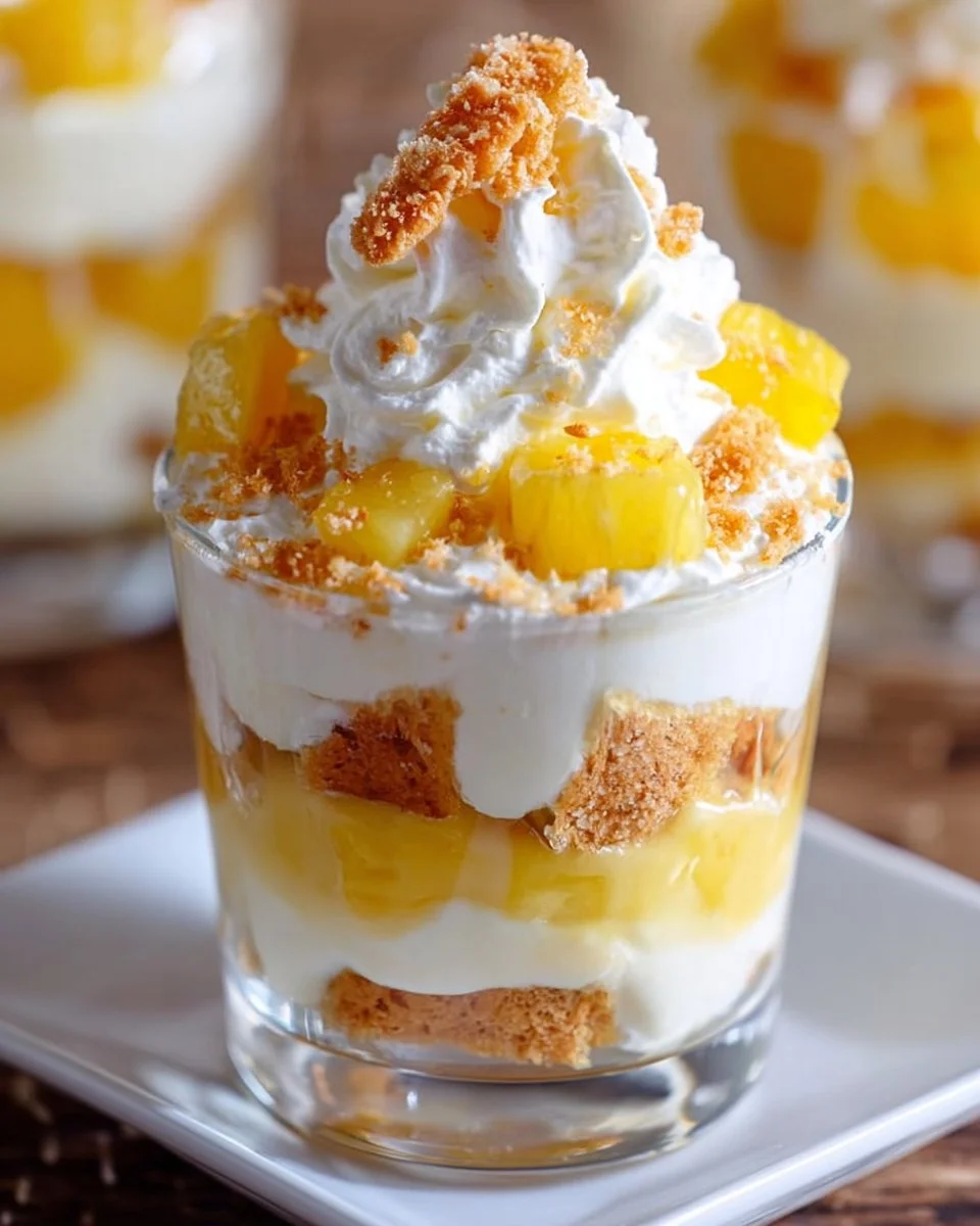 Mini Pineapple Cheesecake Trifles
