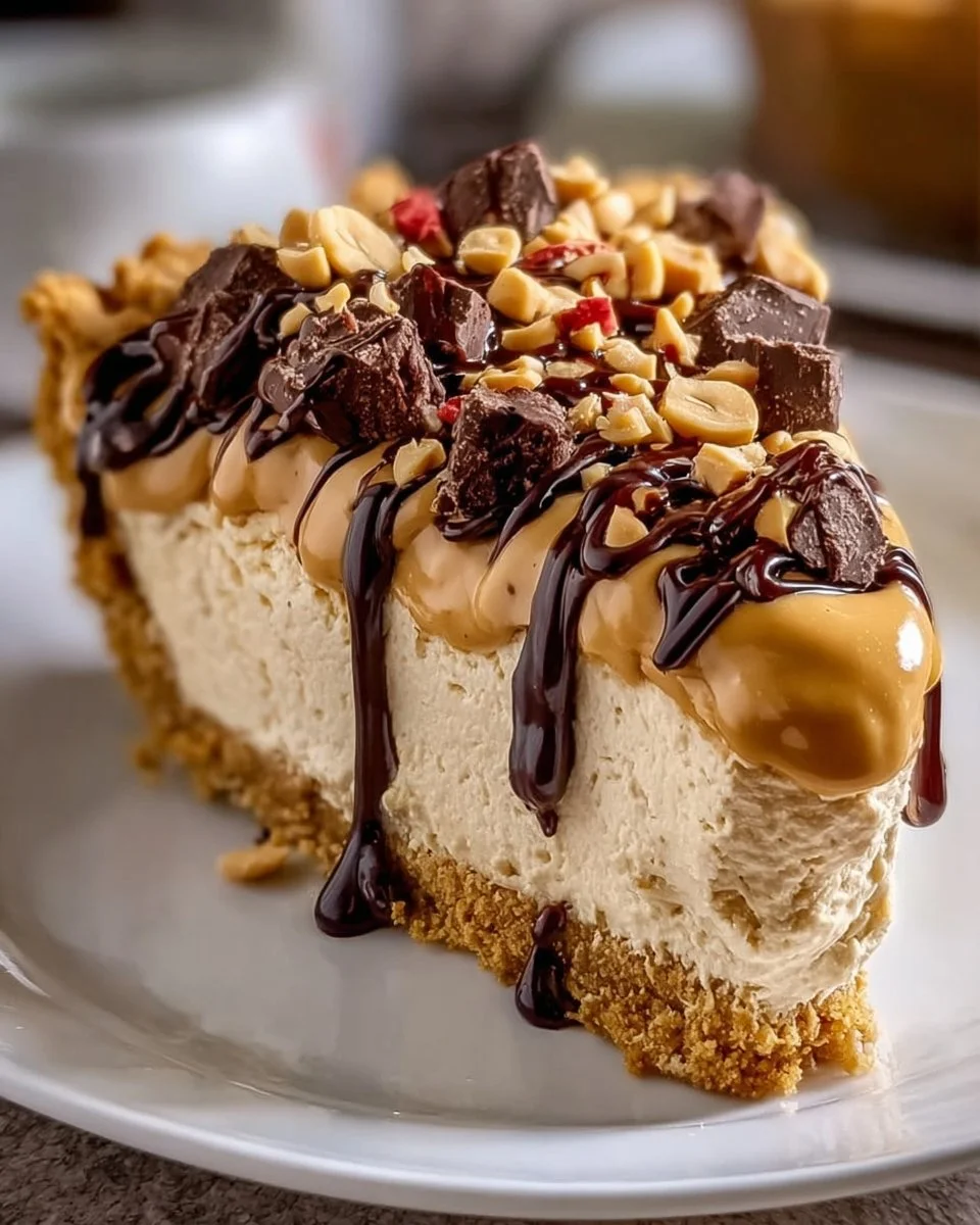 Monster Peanut Butter Cheesecake Pie