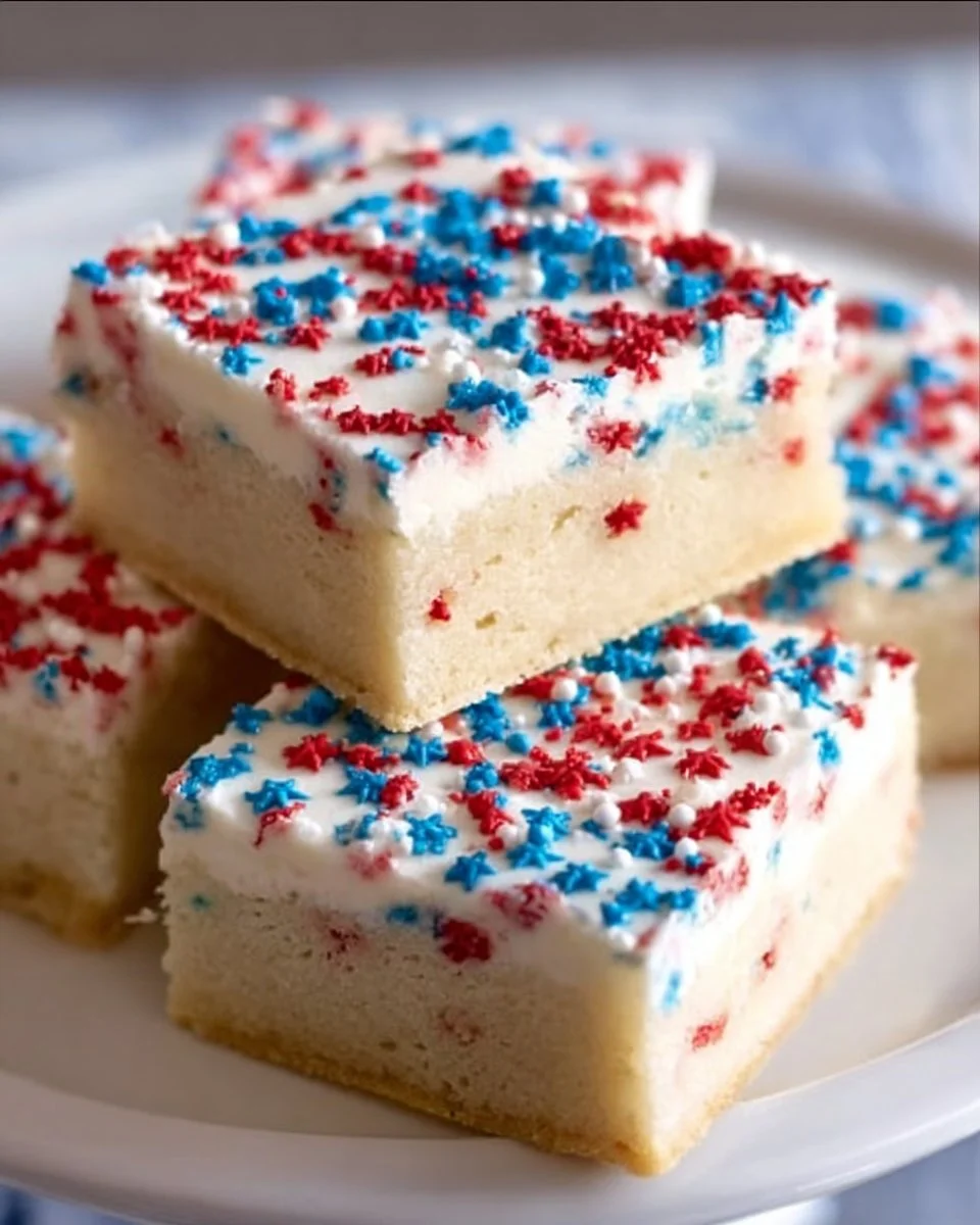 Patriotic Sugar Cookie Bars – Easy 4th of July Dessert Recipe
