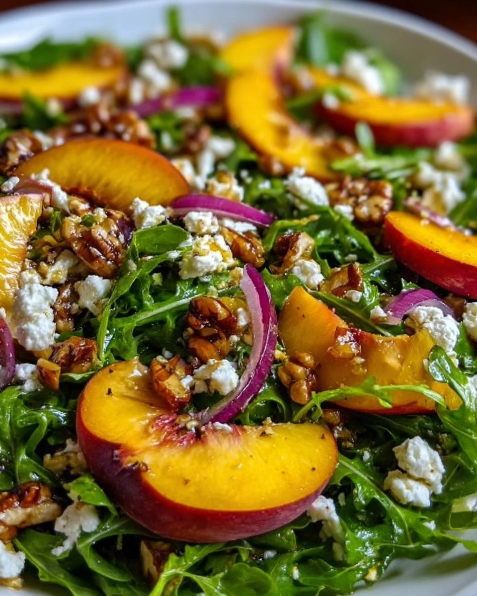 Peach Arugula Salad
