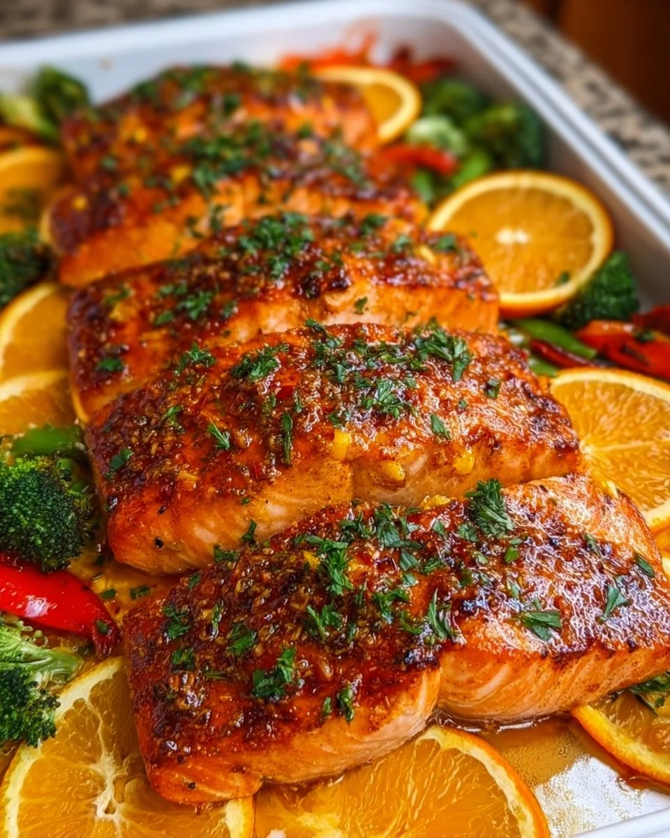 Sheet Pan Orange Chili Salmon
