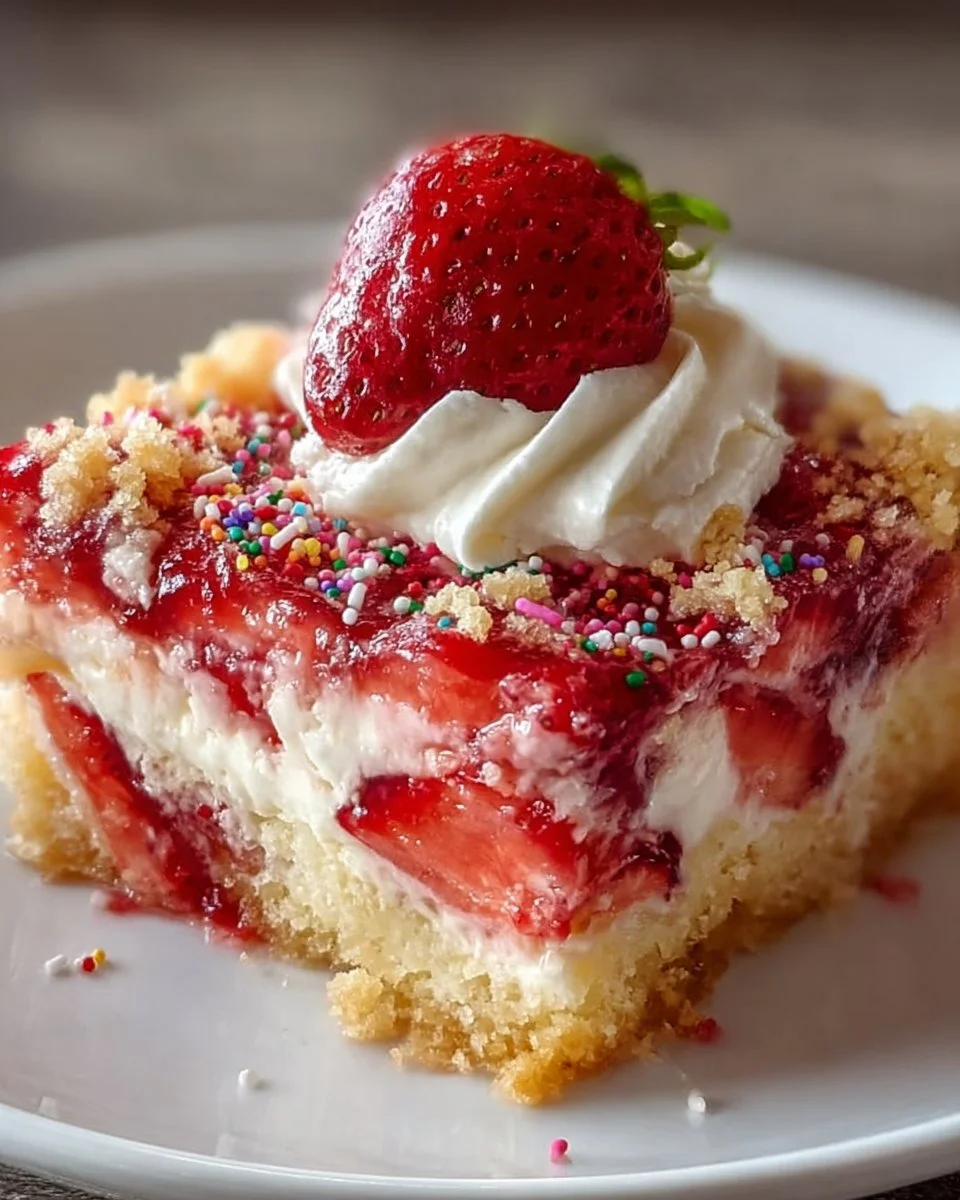 Strawberry Cheesecake Dump Cake