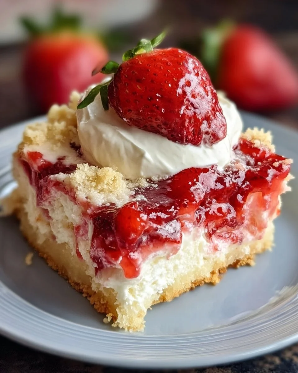 Strawberry Cheesecake Dump Cake