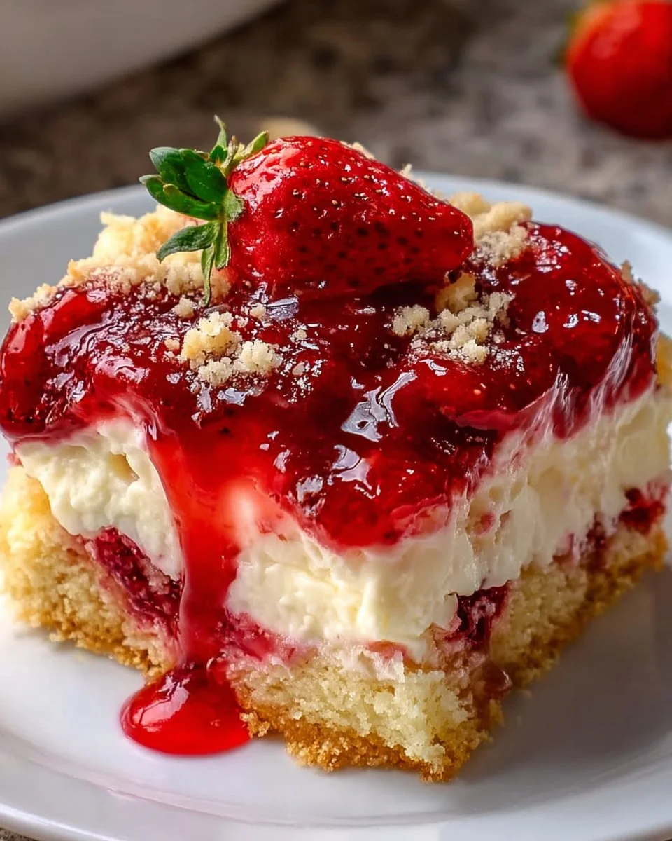 Strawberry Cheesecake Dump Cake