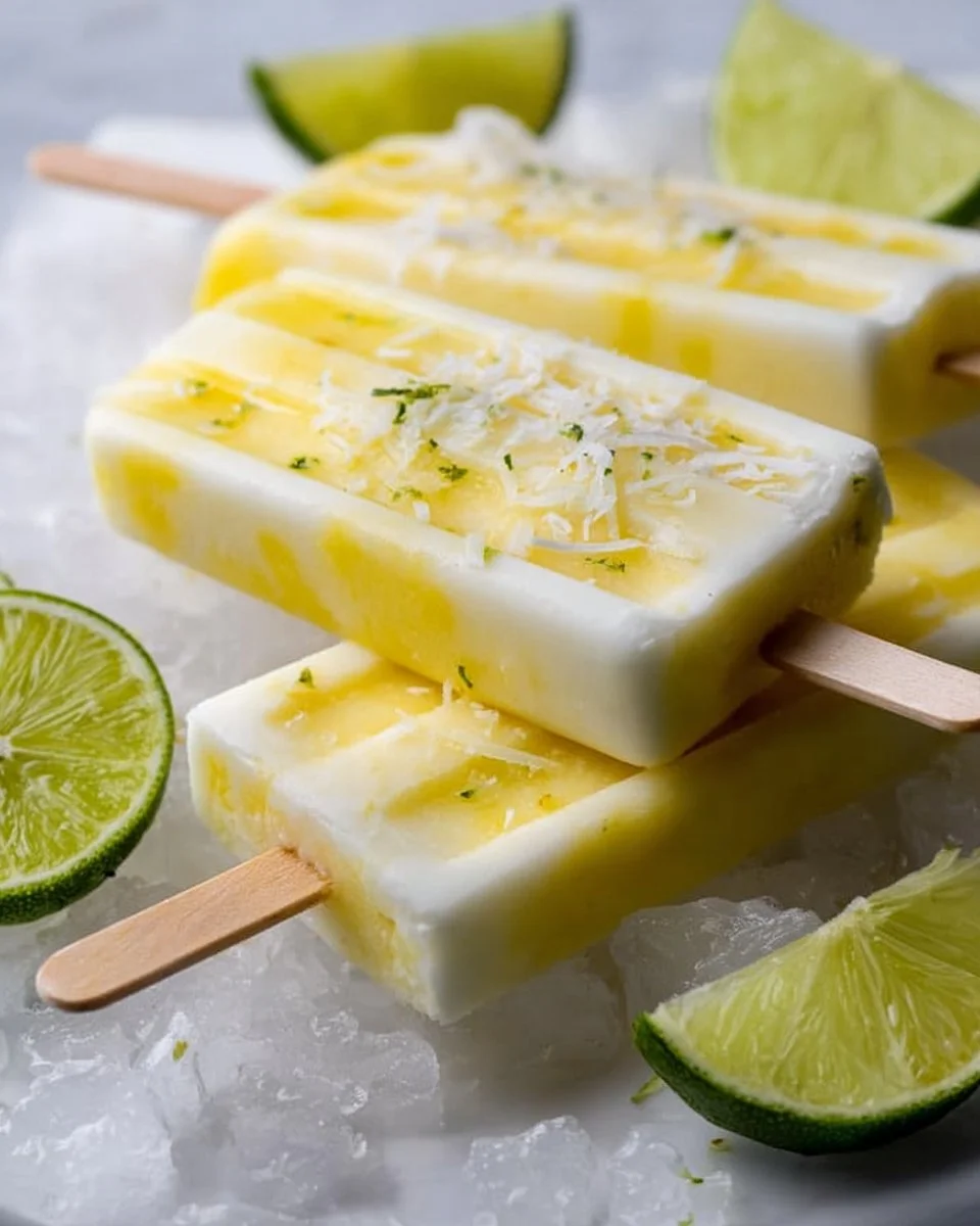 Pineapple Coconut Lime Popsicles